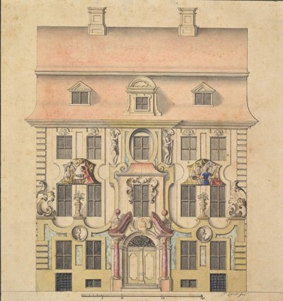 ファサードの建築デザイン、1739-69。 作： Ferenc Speth