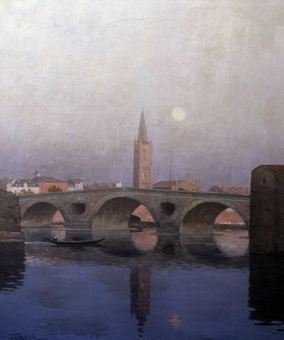 トゥールーズのル・ポン・ヌフ、20世紀初頭（絵画） 作： Fernand Antonin Mercié