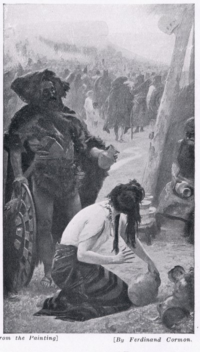 陶器、「ハッチンソンの国家の歴史」、1910年頃のイラスト 作： Fernand Cormon