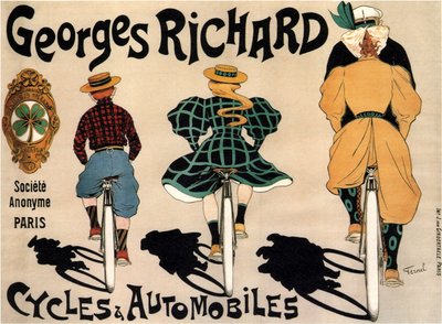 自転車と車ジョルジュリチャード、1896年 作： Fernand Fernel
