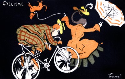 サイクリング、1910-20年頃（絵葉書） 作： Fernand Fernel