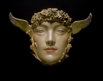 マスク、1897年頃（石膏） 作： Fernand Khnopff