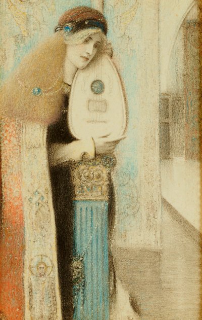 ミュージシャン、1899年頃 作： Fernand Khnopff