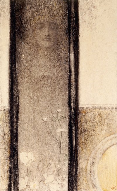 謎の女、1909年頃 作： Fernand Khnopff