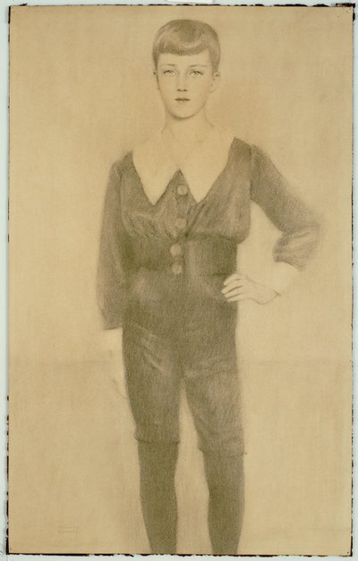ベルギーのレオポルド王子、ブラバント公、1913年 作： Fernand Khnopff