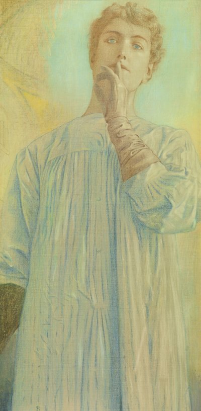 沈黙、1890。 作： Fernand Khnopff
