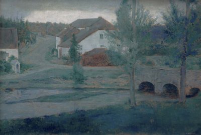 村への入り口、1885。 作： Fernand Khnopff