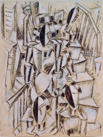 階段の上の人物たち 作： Fernand Leger