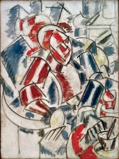 アームチェアに座る女性 作： Fernand Leger