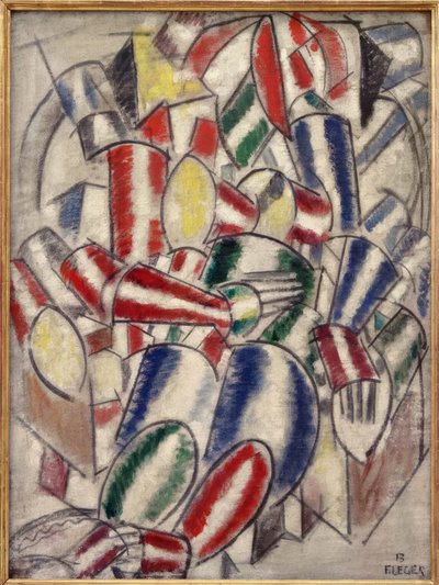 椅子に座っている女性 作： Fernand Leger