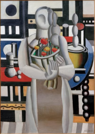 花を持つ女性 作： Fernand Leger