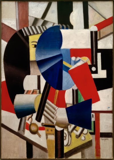 鏡を持つ女性 作： Fernand Leger