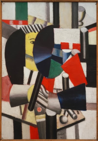 鏡を持つ女性 作： Fernand Leger