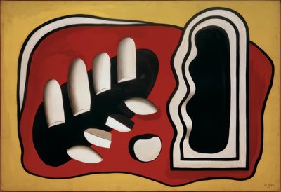 黄色の背景の構図 作： Fernand Leger