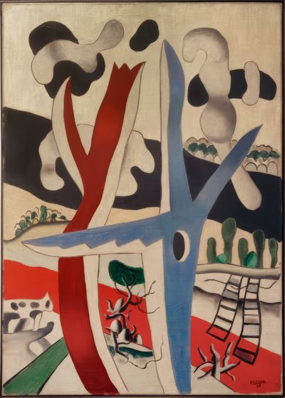 青い木のある風景 作： Fernand Leger