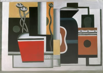 「赤い植木鉢」 (Le pot rouge)、1926年 作： Fernand Leger