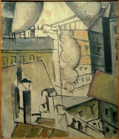 屋根の上の煙、1911年 作： Fernand Leger