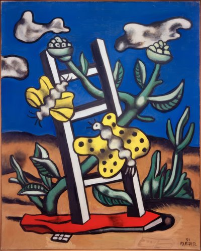はしごの上の蝶々 作： Fernand Leger