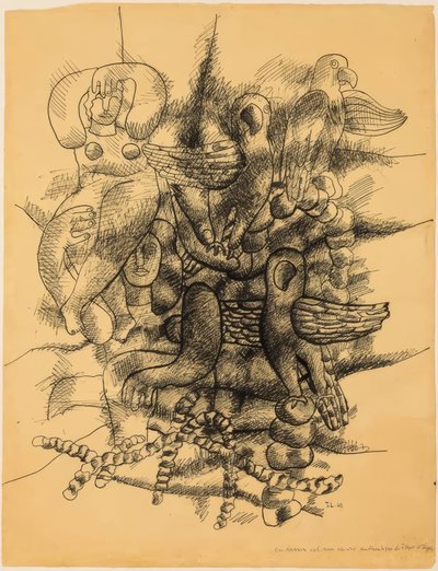 女性と鳥 作： フェルナン・レジェ