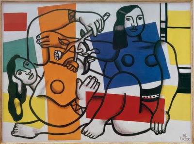花を持つ二人の女性 作： Fernand Leger