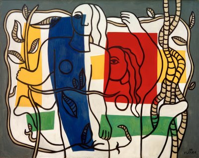 花を持つ二人の女性 作： Fernand Leger