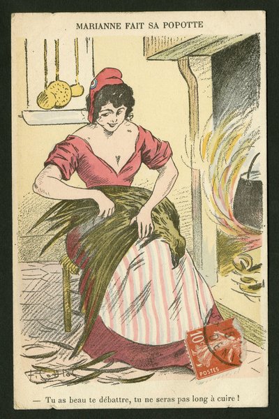 はがき, 色の風刺 作： Fernand Louis Gottlob