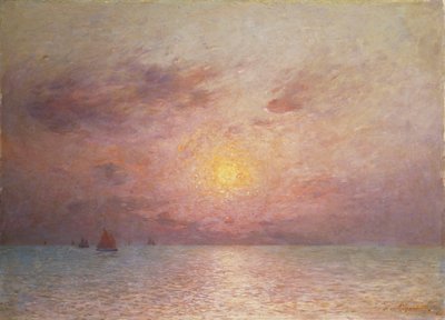 海でのセーリング、夕方;海のヨット、夕方 作： Fernand Loyen du Puigaudeau