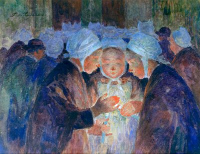 行列前のブルトン出身の若者、c1884-1930 作： Fernand Loyen du Puigaudeau