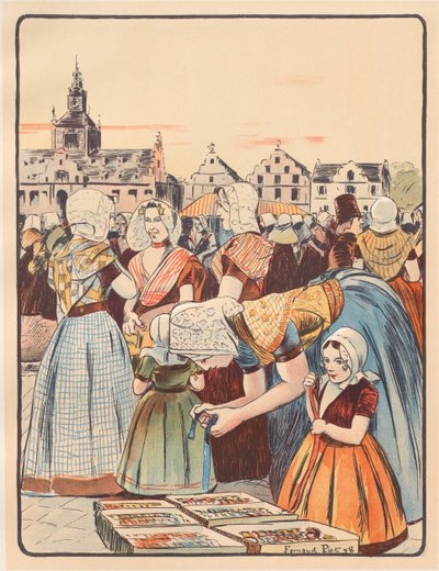 ゼーラントの市場 作： Fernand Piet