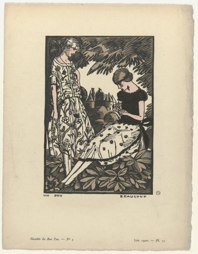 Gazette du Bon Ton、1920 年 - No. 5、Pl. 34: 少し多い 作： Fernand Siméon