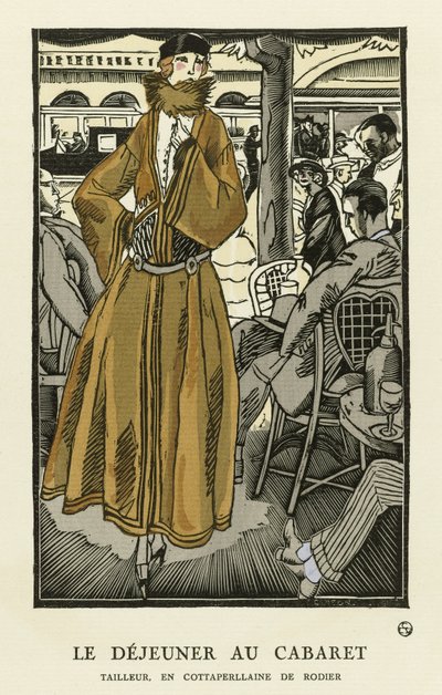 キャバレー、パブでランチ。 1921（ステンシルプリント） 作： Fernand Siméon
