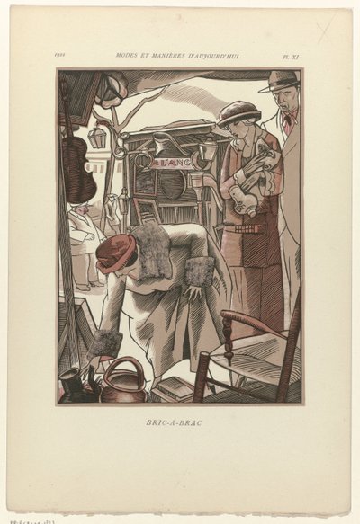 今日のファッションとマナー、1922年、Pl. 11: Bric-A-Brac 作： Fernand Siméon