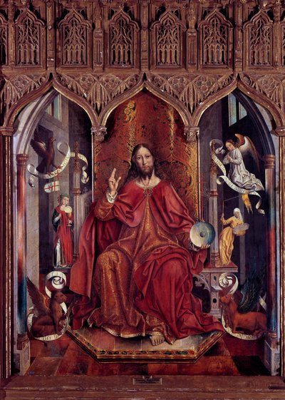 ベンチに座るキリスト 木画 フェルナンド・ガレゴ（1440頃～1507） 15世紀 日。1,69x1,32 m マドリード、プラド美術館 作： Fernando Gallego