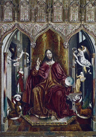 キリストの祝福」（パネルに混合法、1494-1496年頃 作： Fernando Gallego