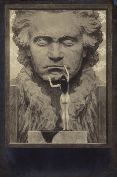 ルートヴィヒ・ヴァン・ベートーベン、ドイツの作曲家、ピアニスト (1770-1827) (彫刻) 作： Fidus