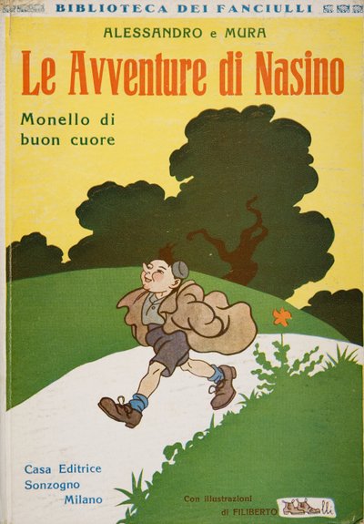 ナシノの冒険の表紙、アレッサンドロと村による心のブラット、1920年頃 作： Filiberto Scarpelli