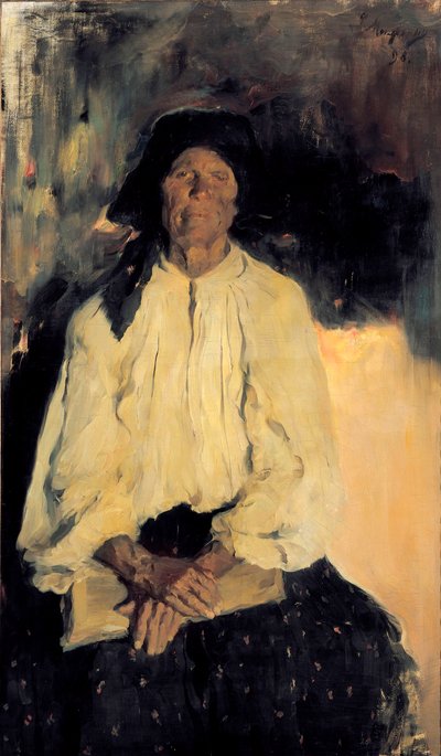 老婦人の肖像 作： Filipp Andreevich Maliavin