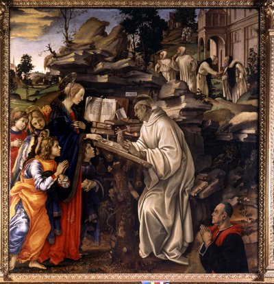 クレアヴォーの聖バーナードへの聖母の御出現 作： Filippino Lippi