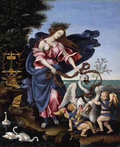 イタリア語：アレゴリー・オブ・ミュージック Allegory of Music （Erato） 作： フィリッピーノリッピ