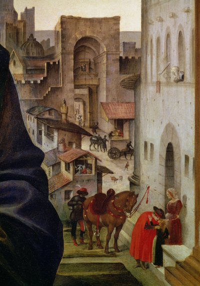 ネルリの祭壇画、フィレンツェのサンフレディアーノ門の詳細、58333年の1494パネル詳細 作： Filippino Lippi