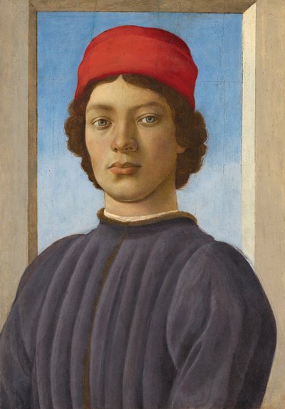 若者の肖像、1485年頃（パネルに油彩とテンペラ） 作： Filippino Lippi