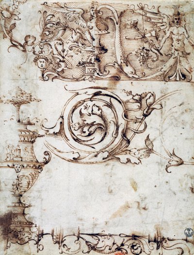 オーナメントなどの装飾モチーフの検討 作： Filippino Lippi
