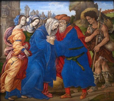 エルサレムの黄金の門の外でのヨアヒムとアンネの出会い 作： Filippino Lippi