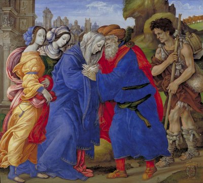 エルサレムの黄金の門の外でのヨアヒムとアンの出会い 作： Filippino Lippi