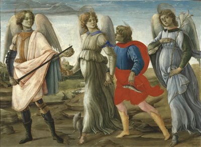 若いトビアスを持つ3人の大天使、1477-78 作： Filippino Lippi