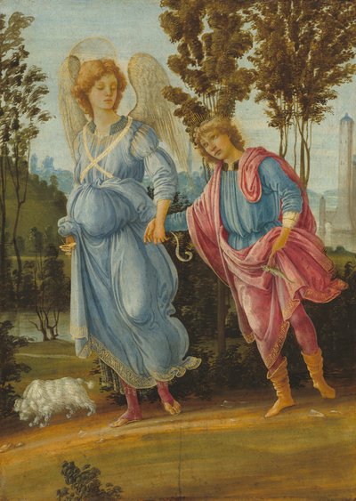 トビアスと天使、c。 14751480。 作： Filippino Lippi