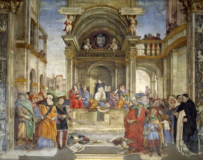 異端者に対する聖トマス・アクィナスの勝利（フレスコ画 作： Filippino Lippi
