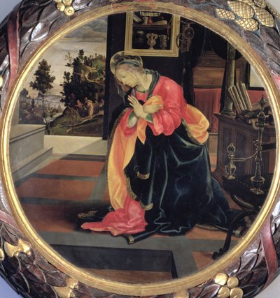 Virgin Annunciate、1483（パネル） 作： Filippino Lippi