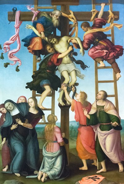 Laskeuma ristiltä 作： Filippino & Perugino Pietro (1446 1523) Lippi