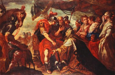 Coriolanusは家族によってローマの包囲戦を起こすよう説得しました。 作： Filippo Abbiati